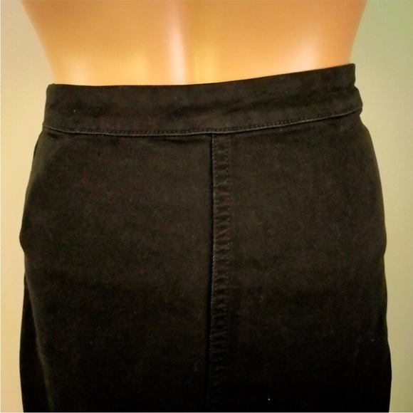 Free People jean skirt mini size 0 Black pintuck Denim High Rise Zip Front - Picture 7 of 13